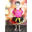 Thanksgiving Hot Pink Long Sleeve Top Brown Ruffles Orange Bow & Sparkle Rhinestone Gobble Till You Wobble & Brown Red Yellow Pettiskirt MW558